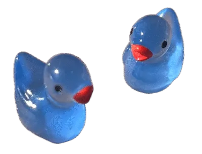 Micro Fluorescerende Eend - Glow in the dark - Donker blauw