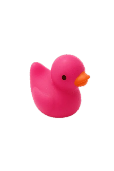 Micro Resin Badeend - Donker roze