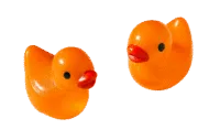Micro Resin Badeend - Donker oranje