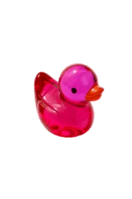 Micro Fluorescerende Eend - Glow in the dark - Donker roze