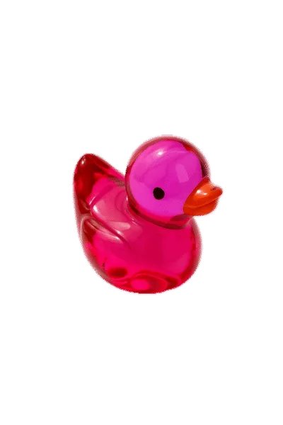 Micro Fluorescerende Eend - Glow in the dark - Donker roze