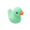 Micro Resin Badeend - Licht groen