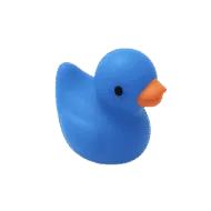 Mini Badeendje - Blauw - 2 cm Mini Badeendje - Blauw - 2 cm