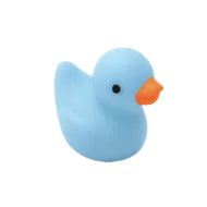 Mini Badeendje - Licht blauw - 2 cm