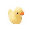 Mini Badeendje - Licht geel - 2 cm
