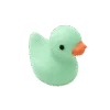 Mini Badeendje - Licht groen - 2 cm