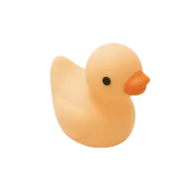 Mini Badeendje - Licht oranje - 2 cm