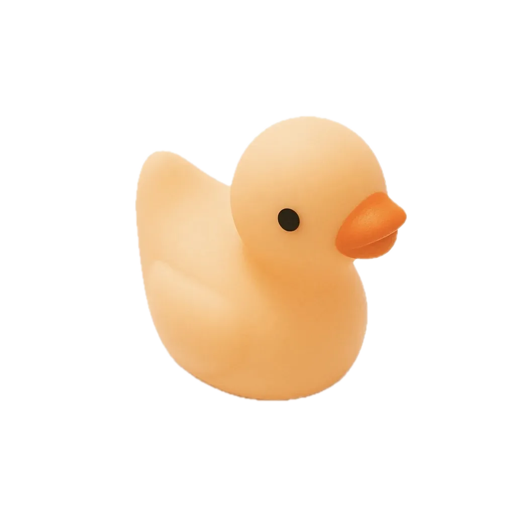 Mini Badeendje - Licht oranje - 2 cm Mini Badeendje - Licht oranje - 2 cm