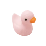 Mini Badeendje - Licht roze - 2 cm