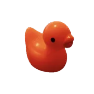 Mini Badeendje - Oranje - 2 cm Mini Badeendje - Oranje - 2 cm