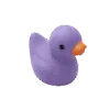 Mini Badeendje - Paars - 2 cm