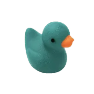 Mini Badeendje - Teal - 2 cm