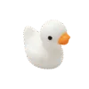 Mini Badeendje - Wit - 2 cm