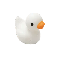 Mini Badeendje - Wit - 2 cm Mini Badeendje - Wit - 2 cm