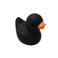 Mini Badeendje - Zwart - 2 cm Mini Badeendje - Zwart - 2 cm