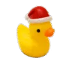Micro Resin Badeend - Kerst Eendje