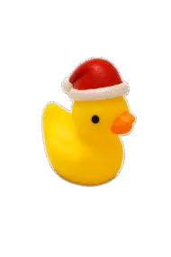 Micro Resin Badeend - Kerst Eendje