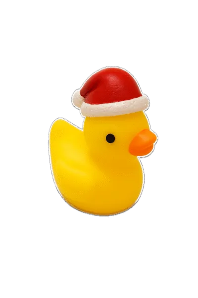 Micro Resin Badeend - Kerst Eendje