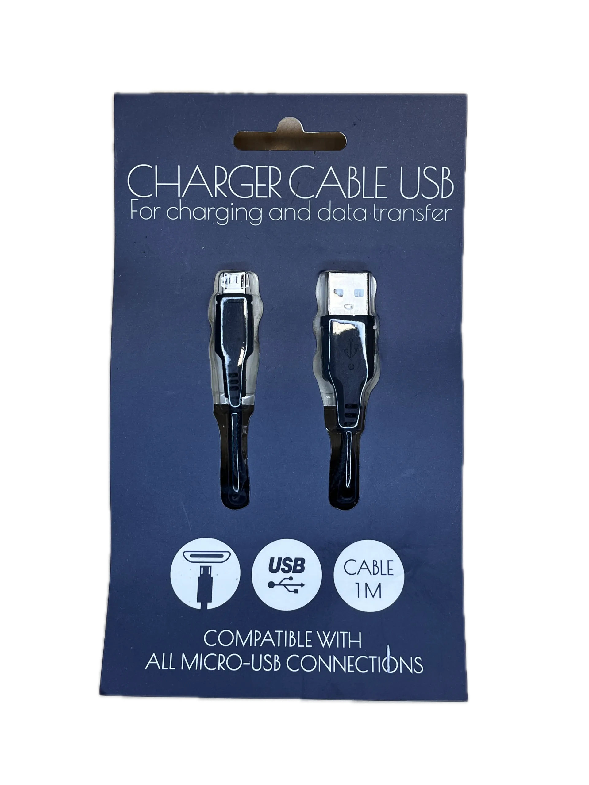 Micro USB kabel - Laad en Data - 1 meter - Donkerblauw Micro USB kabel - Laad en Data - 1 meter - Donkerblauw