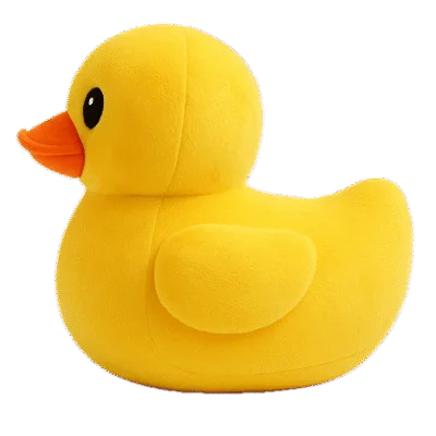 Gele Badeend Knuffel XXL - 50 cm