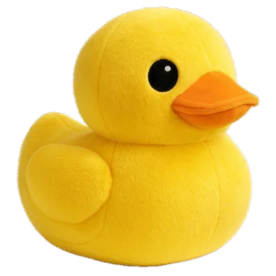 Gele Badeend Knuffel XXL - 50 cm