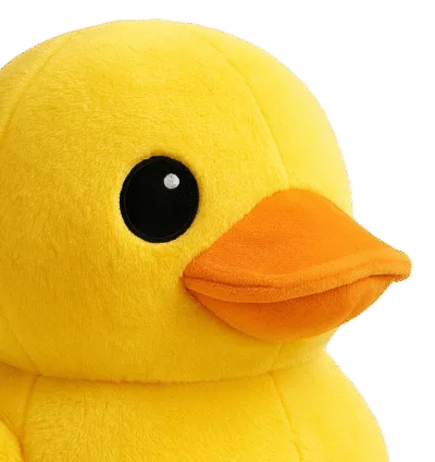Gele Badeend Knuffel XXL - 50 cm