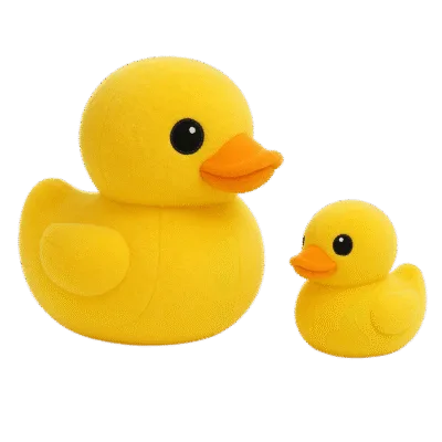 Gele Badeend Knuffel - 20 cm - Afbeelding 3