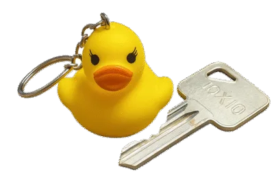 Mini Badeend Sleutelhanger - 3,5 cm - Geel