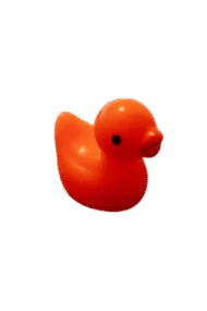 Micro Resin Badeend - Donker oranje