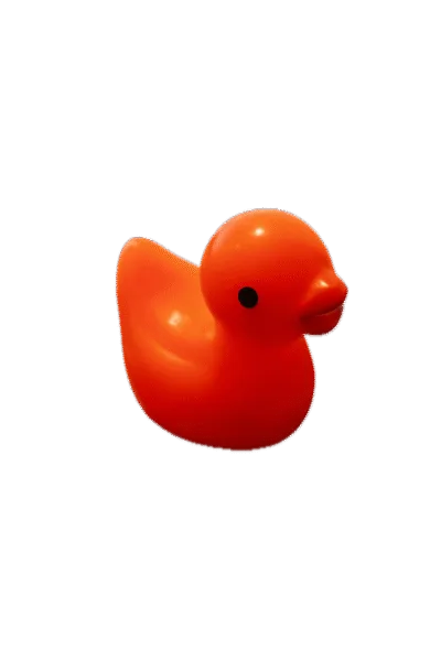 Micro Resin Badeend - Donker oranje