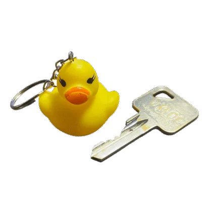 Mini Badeend Sleutelhanger - 3,5 cm - Geel