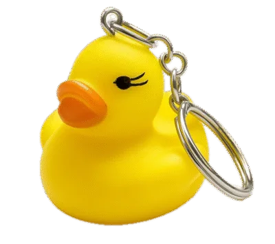 Mini Badeend Sleutelhanger - 3,5 cm - Geel