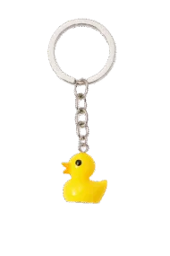 Micro Resin Badeend Sleutelhanger - 2 cm - Geel