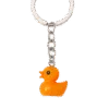 Micro Resin Badeend Sleutelhanger - 2 cm - Oranje