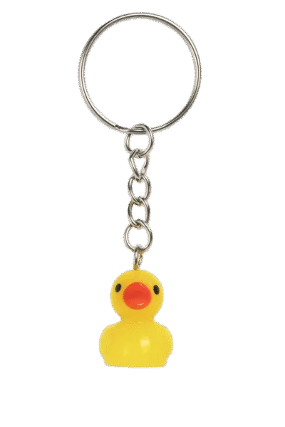 Micro Resin Badeend Sleutelhanger - 2 cm - Geel
