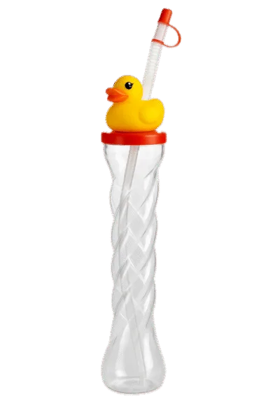 Badeend Drinkbeker met Rietje - Kinderbeker 350 ml