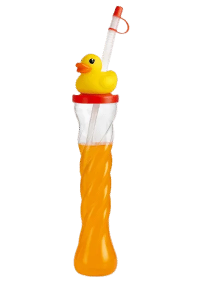 Badeend Drinkbeker met Rietje - Kinderbeker 350 ml