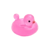 Mini Resin Zwemring Badeendje - Roze - 2 cm - Glow in the dark