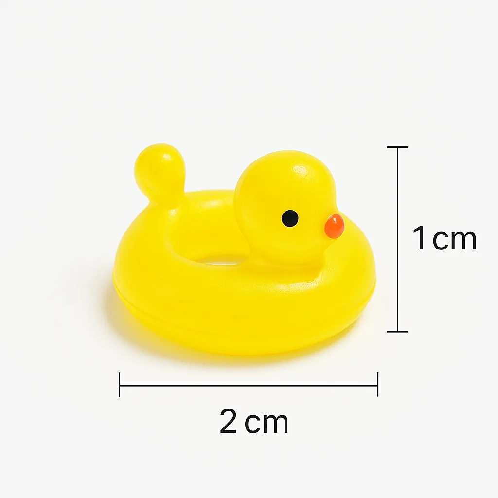 Mini Zwemring Badeendje - Wit - 2 cm Mini Zwemring Badeendje - Wit - 2 cm