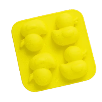 Siliconen Badeend Vorm - 4 x 5 cm Eendjes - Geel