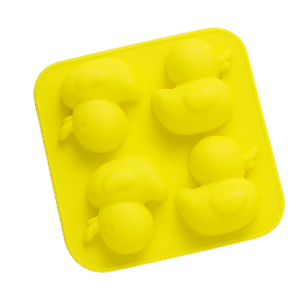 Siliconen Badeend Vorm - 4 x 5 cm Eendjes - Geel Siliconen Badeend Vorm - 4 x 5 cm Eendjes - Geel