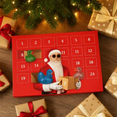 Badeend Adventskalender Glitter Edition - 24 Luxe Kerst Eendjes