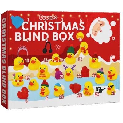 Badeend Christmas Blind Box - 24 Mini Kerst Eendjes