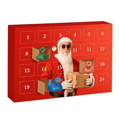 Badeend Adventskalender Glitter Edition - 24 Luxe Kerst Eendjes