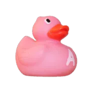 Alfabet Badeendje - Letter A - Roze