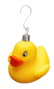 Badeend Kerstbal – Geel – 5 cm Badeend Kerstbal – Geel – 5 cm