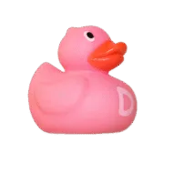 Alfabet Badeendje - Letter D - Roze Alfabet Badeendje - Letter D - Roze