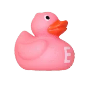 Alfabet Badeendje - Letter E - Roze
