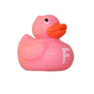 Alfabet Badeendje - Letter F - Roze Alfabet Badeendje - Letter F - Roze