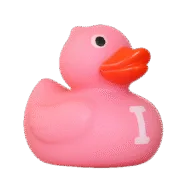 Alfabet Badeendje - Letter I - Roze